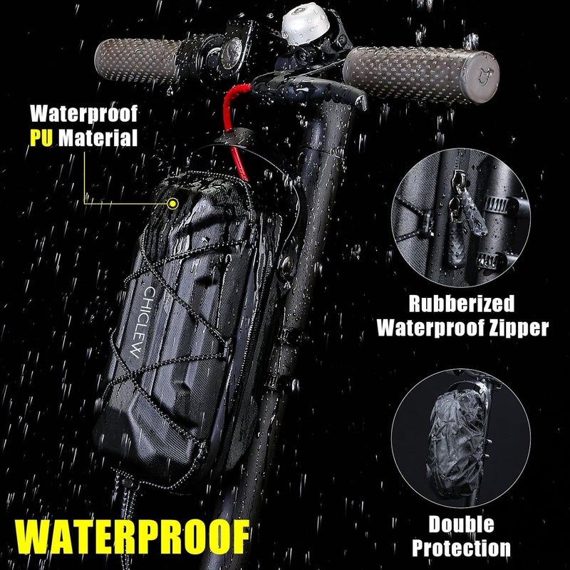CHICLEW Electric Scooter Bag Storage, Waterproof Scooter Storage Bag with Multicolor Drawstrings, 2L Capacity Scooters Handlebar Bag, Compatible with Scooters, Bikes, Segway Ninebot and NIU - Image 5